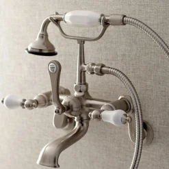 Discount Aqua Vintage Wall Mount Clawfoot Tub Faucet with Hand Shower Tub & Shower Sets|Tub Faucets