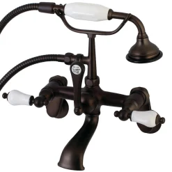 Discount Aqua Vintage Wall Mount Clawfoot Tub Faucet with Hand Shower Tub & Shower Sets|Tub Faucets
