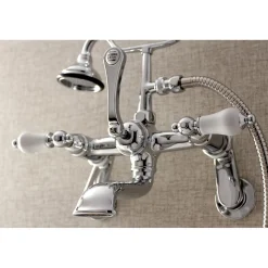 Discount Aqua Vintage Wall Mount Clawfoot Tub Faucet with Hand Shower Tub & Shower Sets|Tub Faucets