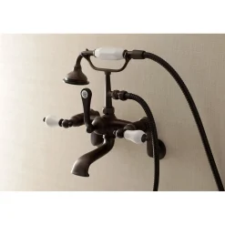 Discount Aqua Vintage Wall Mount Clawfoot Tub Faucet with Hand Shower Tub & Shower Sets|Tub Faucets