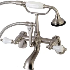 Discount Aqua Vintage Wall Mount Clawfoot Tub Faucet with Hand Shower Tub & Shower Sets|Tub Faucets
