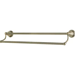 Clearance BA175318AB 18-Inch Dual Towel Bar in Antique Brass Towel Bars
