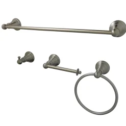 Online BAHK192478SN American Classic 4-Piece Towel Bar Bath Hardware Set in Satin Nickel Towel Rings|Accessory Packages