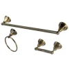 Clearance BAK4181148AB Metropolitan 3-Piece Towel Bar Accessory Set in Antique Brass Accessory Packages