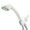 Barcelona 3-Setting Adjustable Hand Shower with Stainless Steel Hose in White Handheld Shower Heads