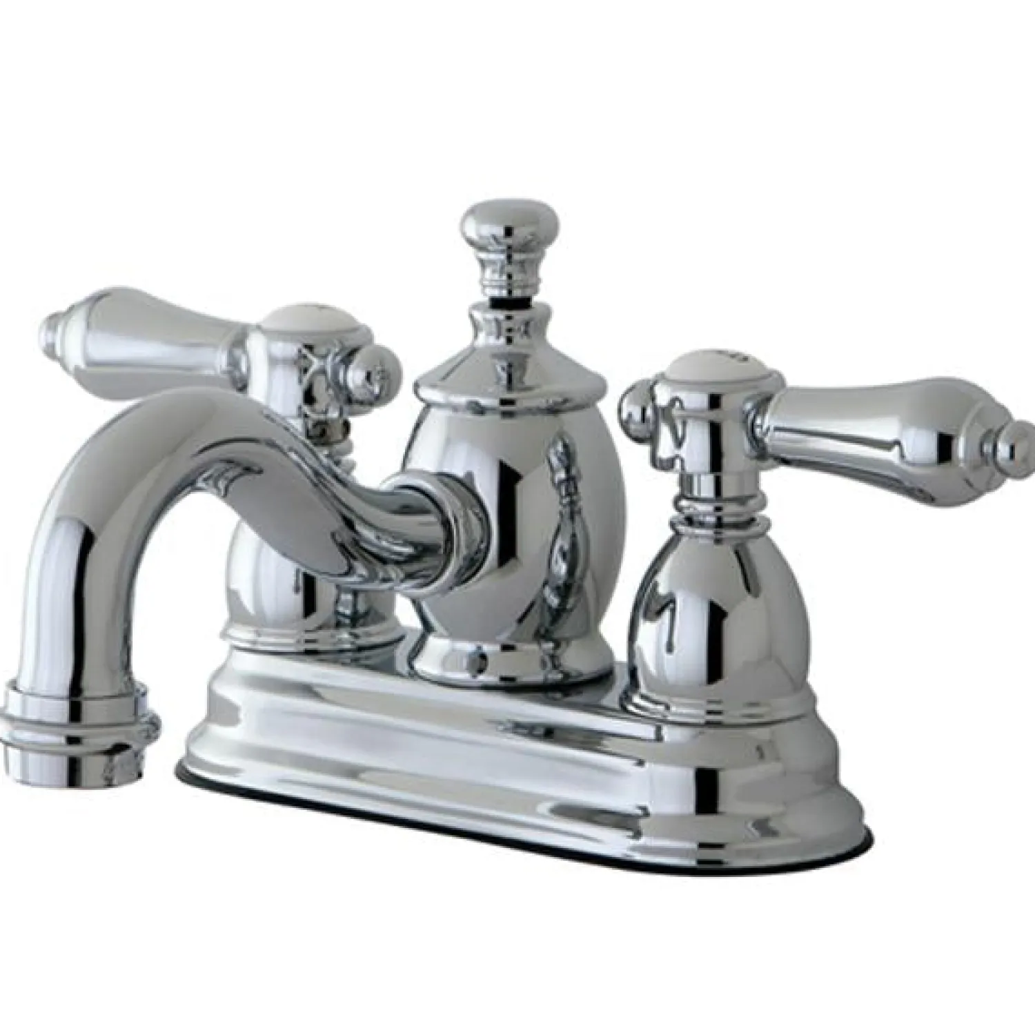 Outlet Belair 4" Centerset Lavatory Faucet with Metal Lever Handle and Heritage Spout 4" Center Set