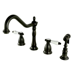 Outlet Bel-Air Deck Mount Widespread Kitchen Faucet Widespread Kitchen Faucets|Faucets With Side Spray