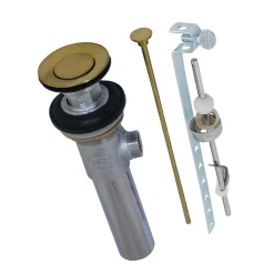 Brass Pop-Up Drain with Overflow Hole Sink Drains|Overflow Bathroom Sink Drains