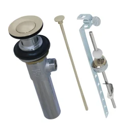 Brass Pop-Up Drain with Overflow Hole Sink Drains|Overflow Bathroom Sink Drains