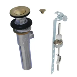 Brass Pop-Up Drain with Overflow Hole Sink Drains|Overflow Bathroom Sink Drains