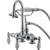 Best CC18T1 Vintage 3-3/8" Deck Mount Clawfoot Tub Filler with Hand Shower Tub Faucets