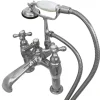 Online CC610T1 Vintage Deck Mount Clawfoot Tub Filler with Hand Shower Tub Faucets