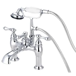 Online CC604T1 Vintage Deck Mount Clawfoot Tub Filler with Hand Shower Tub Faucets
