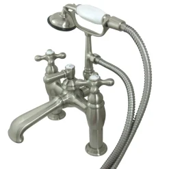Sale CC609TX-P Vintage 7-Inch Deck Mount Tub Faucet with Hand Shower Tub Faucets