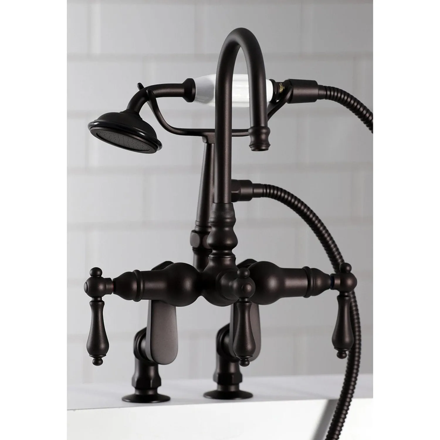 Clearance CC613TX-P Vintage Clawfoot 12.5" x 10" x 8.25" Tub Faucet with Hand Shower Tub Faucets