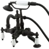 Clearance CC2011TX-P Vintage Clawfoot 11" x 6" x 4.75" Tub Faucet with Hand Shower Tub Faucets