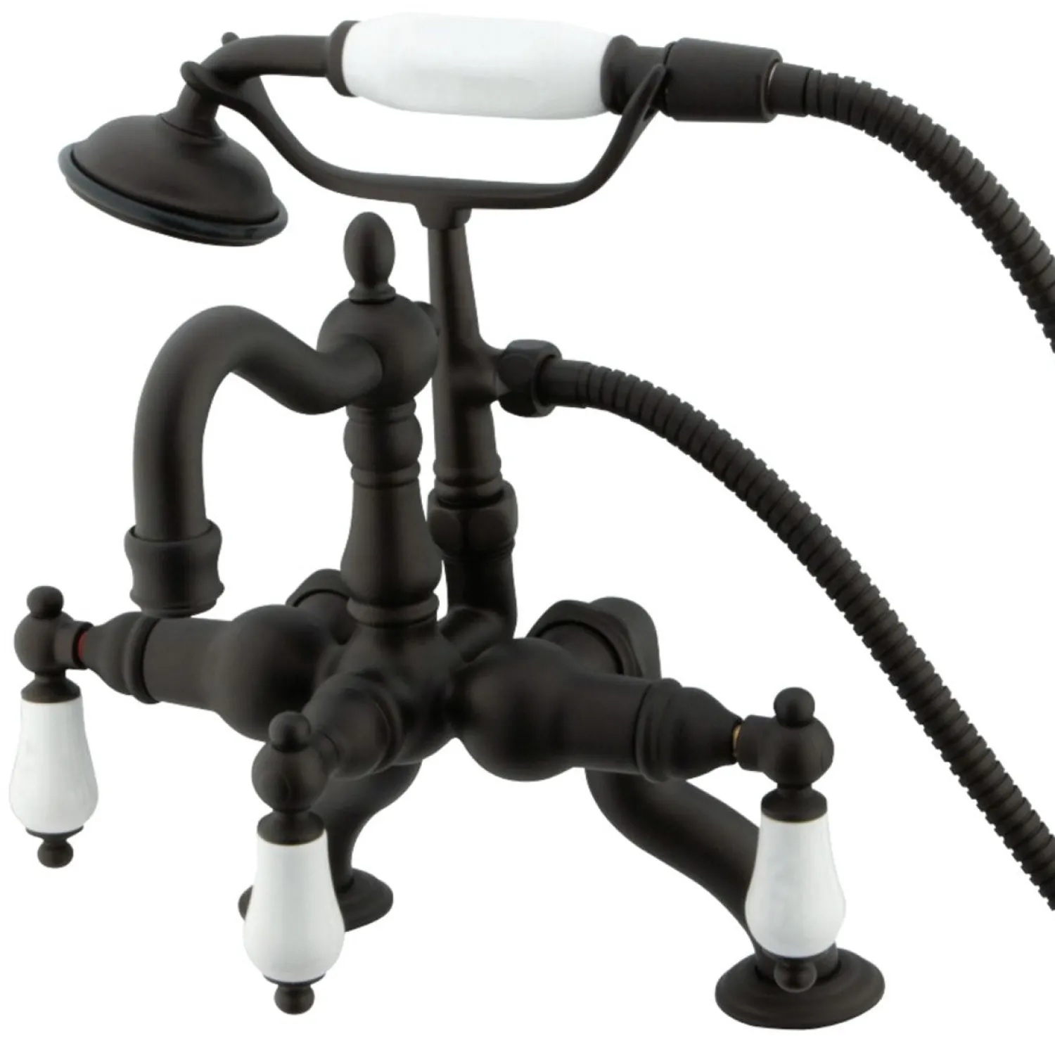 Clearance CC2011TX-P Vintage Clawfoot 11" x 6" x 4.75" Tub Faucet with Hand Shower Tub Faucets
