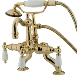 Clearance CC2011TX-P Vintage Clawfoot 11" x 6" x 4.75" Tub Faucet with Hand Shower Tub Faucets