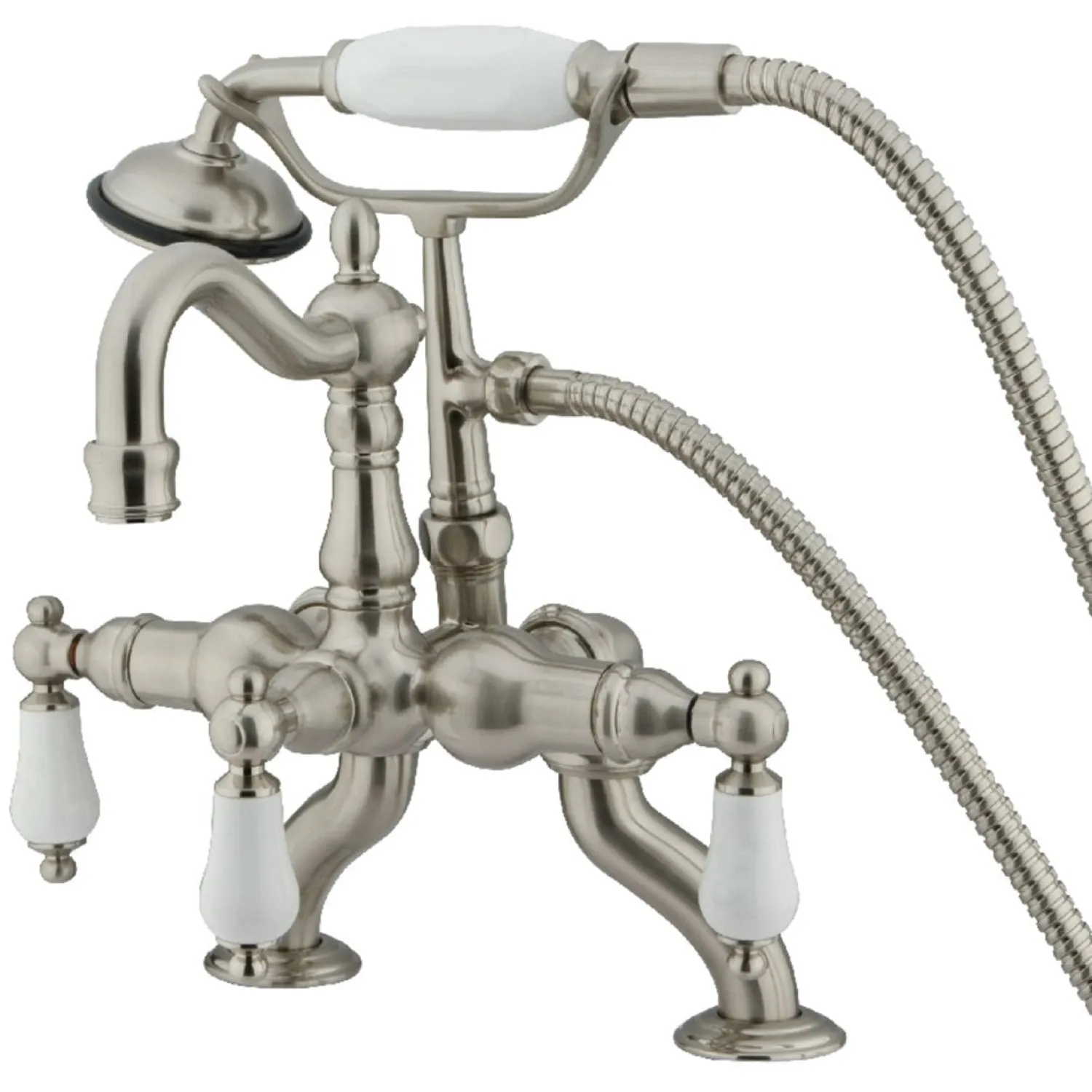 Clearance CC2011TX-P Vintage Clawfoot 11" x 6" x 4.75" Tub Faucet with Hand Shower Tub Faucets