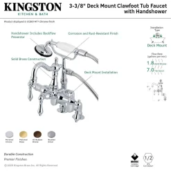 Clearance CC6013TX-P Vintage Clawfoot Tub Faucet with Hand Shower Tub Faucets