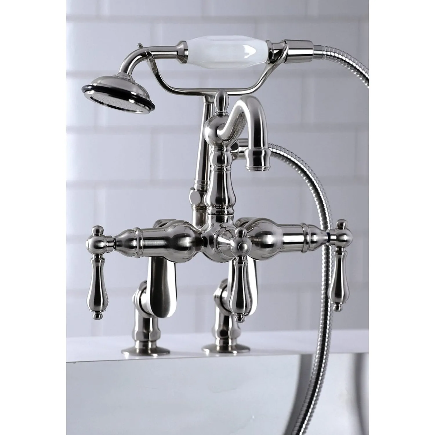 Clearance CC6013TX-P Vintage Clawfoot Tub Faucet with Hand Shower Tub Faucets