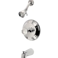 Celebrity Tub and Shower Faucet with Octagonal Crystal Knob Tub & Shower Sets