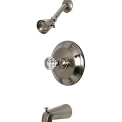 Celebrity Tub and Shower Faucet with Octagonal Crystal Knob Tub & Shower Sets