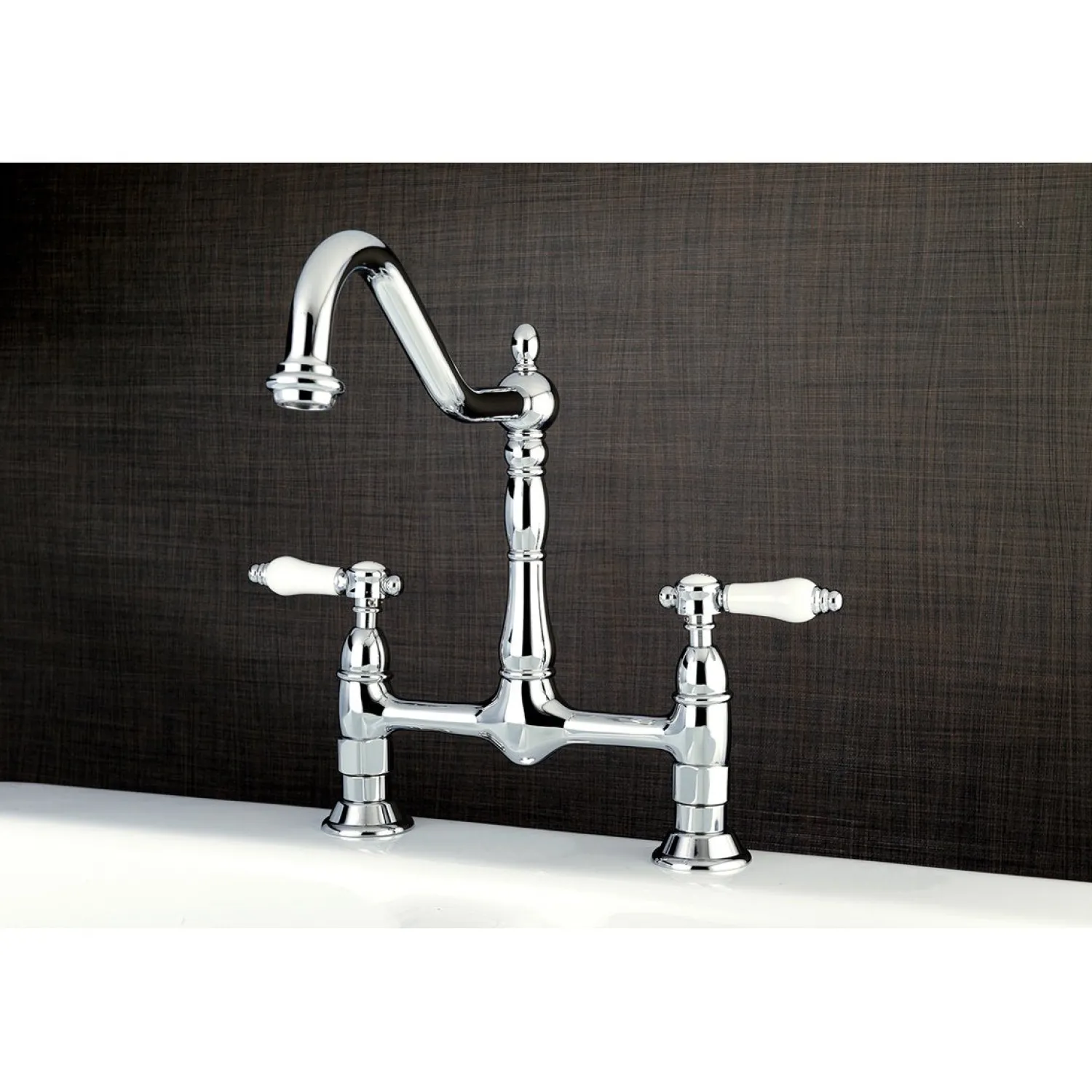 8" Centerset Kitchen Faucet Less Sprayer Bridge Faucets