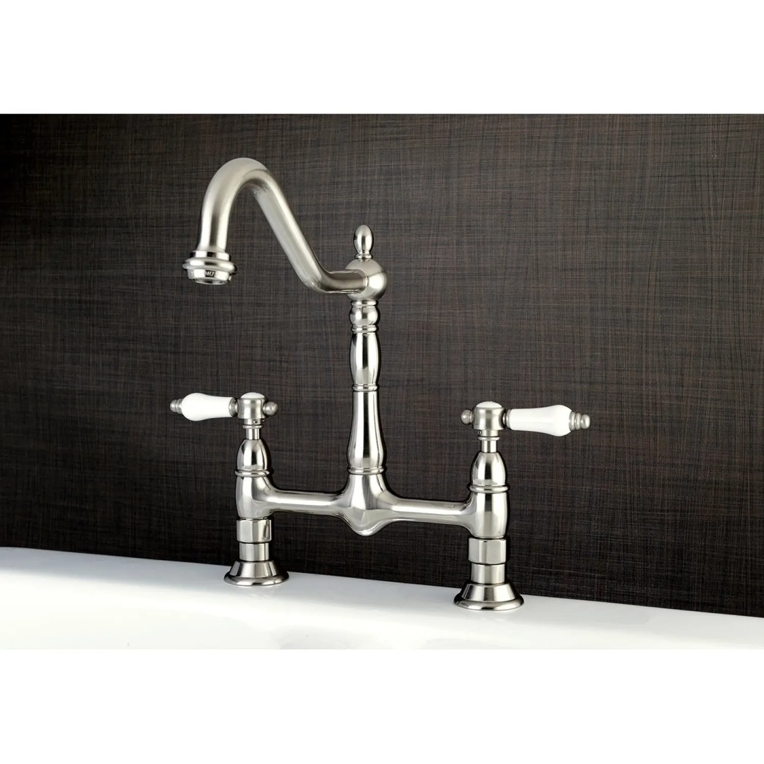 8" Centerset Kitchen Faucet Less Sprayer Bridge Faucets