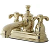 New 4" Centerset Lavatory Faucet with Heritage Spout and Metal Cross Handle 4" Center Set