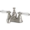 4" Centerset Three Hole Lavatory Faucet with Brass Pop-up 4" Center Set