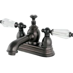 4" Centerset Three Hole Lavatory Faucet with Brass Pop-up 4" Center Set