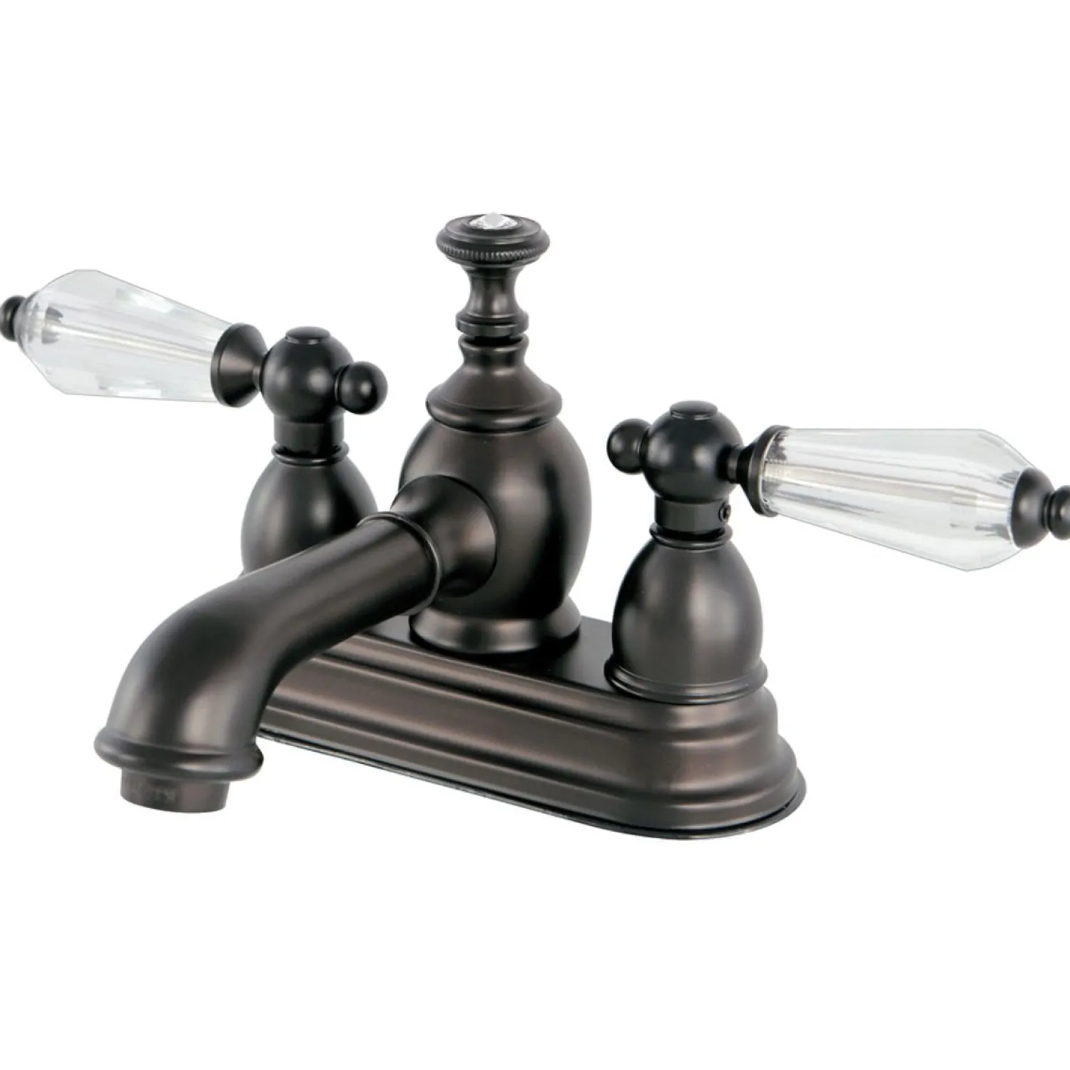 4" Centerset Three Hole Lavatory Faucet with Brass Pop-up 4" Center Set