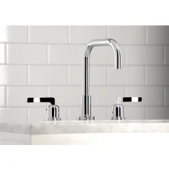 Centurion Widespread Bathroom Faucet with Brass Pop-Up 8