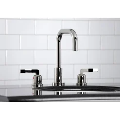Centurion Widespread Bathroom Faucet with Brass Pop-Up 8