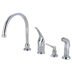 Outlet Chatham Single Handle Kitchen Faucet with Soap Dispenser Faucets With Side Spray