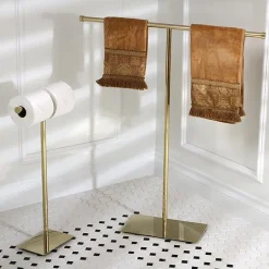 Best Claremont Freestanding Double Toilet Paper Stand Toilet Paper Holders