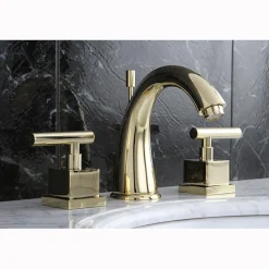 Sale Claremont Two Handle 8" to 16" Widespread Lavatory Faucet with Brass Pop-up 8" Widespread