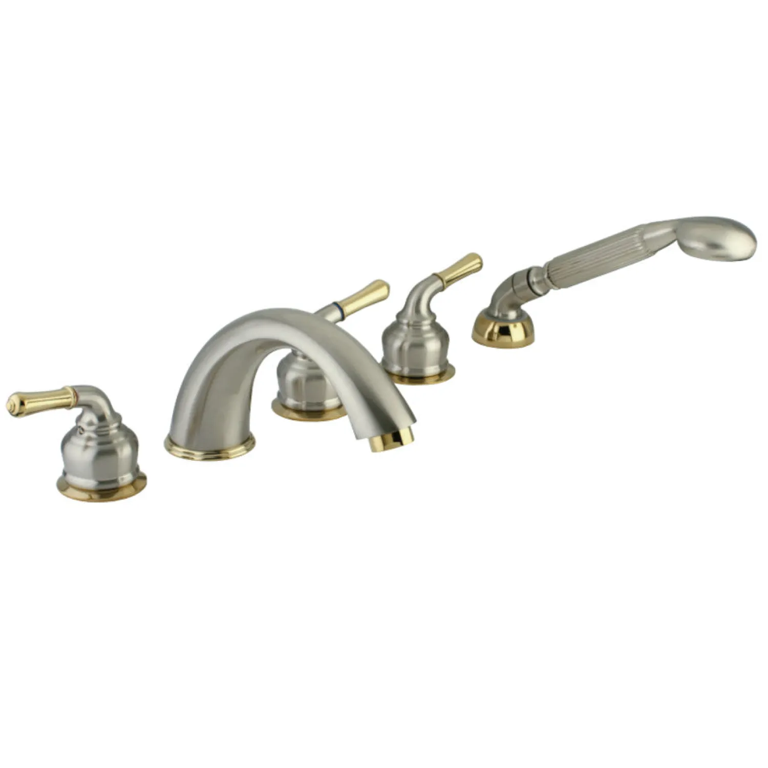Clearance Classic Magellan Three Handle Roman Tub Filler with Hand Shower Tub Faucets