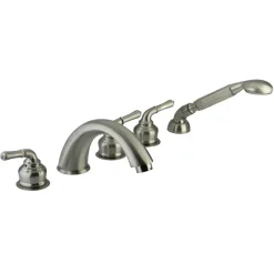 Clearance Classic Magellan Three Handle Roman Tub Filler with Hand Shower Tub Faucets