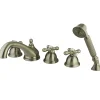 Hot Classic Royale Three Handle Roman Tub Filler with Hand Shower Tub Faucets