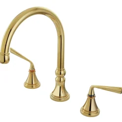 Best Classic Silver Sage Two Handle Roman Tub Filler Tub Faucets