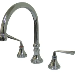 Best Classic Silver Sage Two Handle Roman Tub Filler Tub Faucets