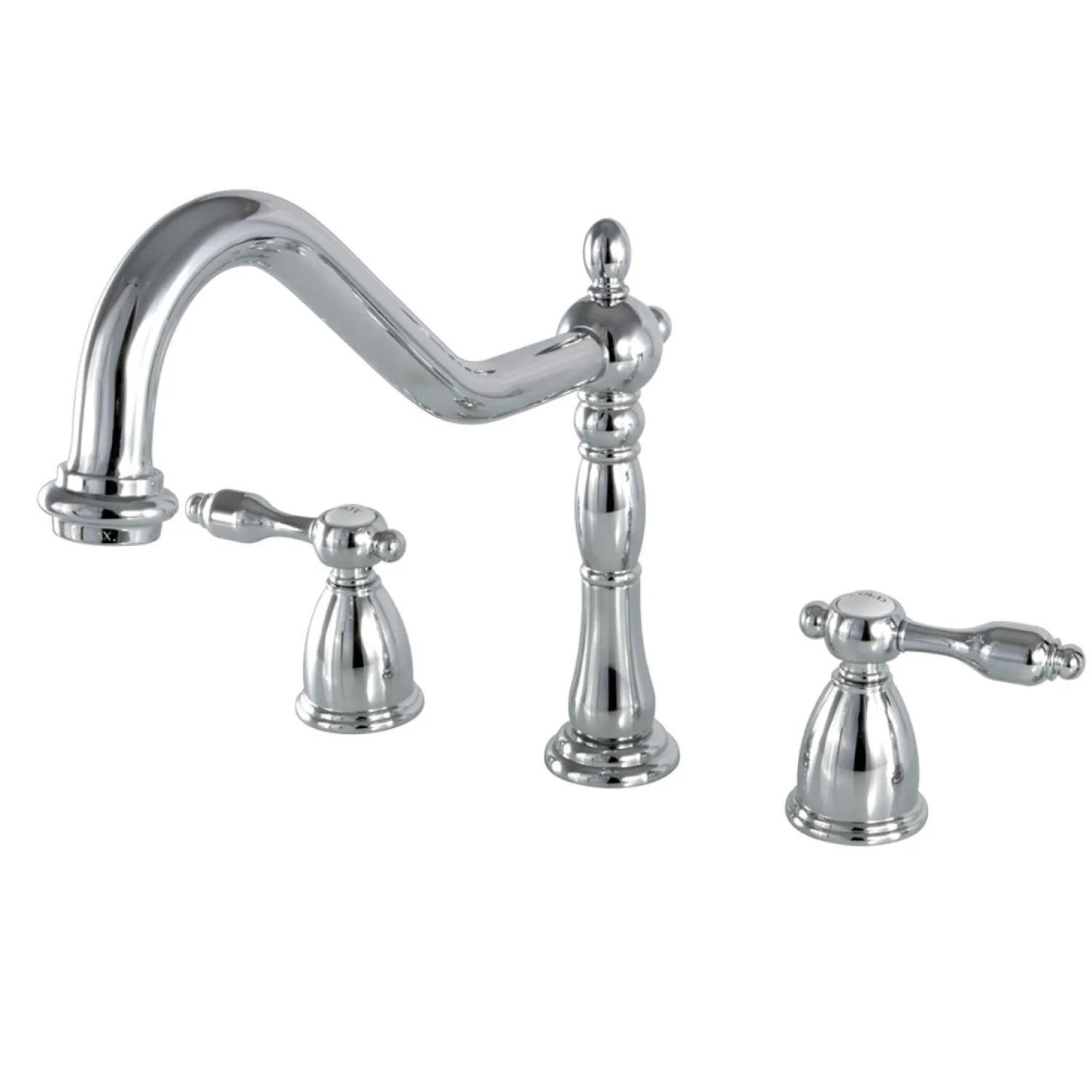 Discount Classic Tudor 8" Center Kitchen Faucet without Sprayer Widespread Kitchen Faucets|Faucets With Side Spray