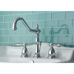 Sale Classic Tudor Widespread Lavatory Faucet with Brass Pop-up 8" Widespread
