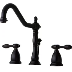 Sale Classic Tudor Widespread Lavatory Faucet with Brass Pop-up 8" Widespread
