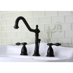 Sale Classic Tudor Widespread Lavatory Faucet with Brass Pop-up 8