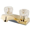 Best Columbia Two Handle 4" Centerset Lavatory Faucet in Polished Brass 4" Center Set