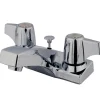 Online Columbia Two Handle 4" Centerset Lavatory Faucet with Brass Pop-up in Polished Chrome 4" Center Set