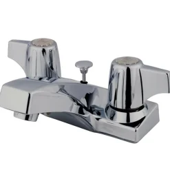 Online Columbia Two Handle 4" Centerset Lavatory Faucet with Brass Pop-up in Polished Chrome 4" Center Set